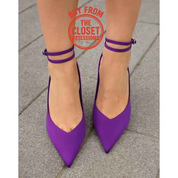 RARE!!! ZARA Strappy Satin Pointed Heels NWT ๐ - Picture 3 of 16